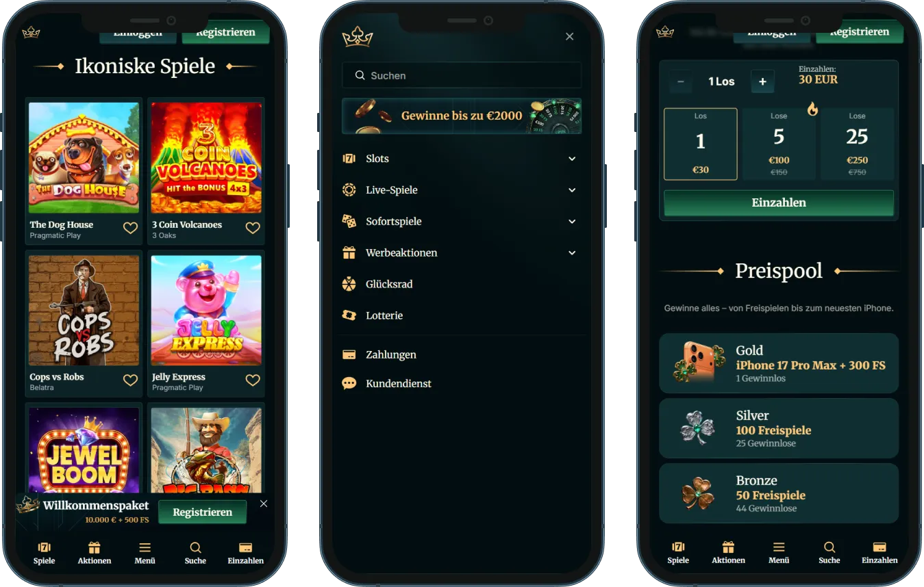 FairCrown Casino mobil spielen